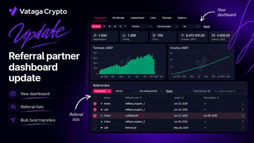 Referral partner dashboard update: new dashboard, referral lists, and bulk fund transfers!